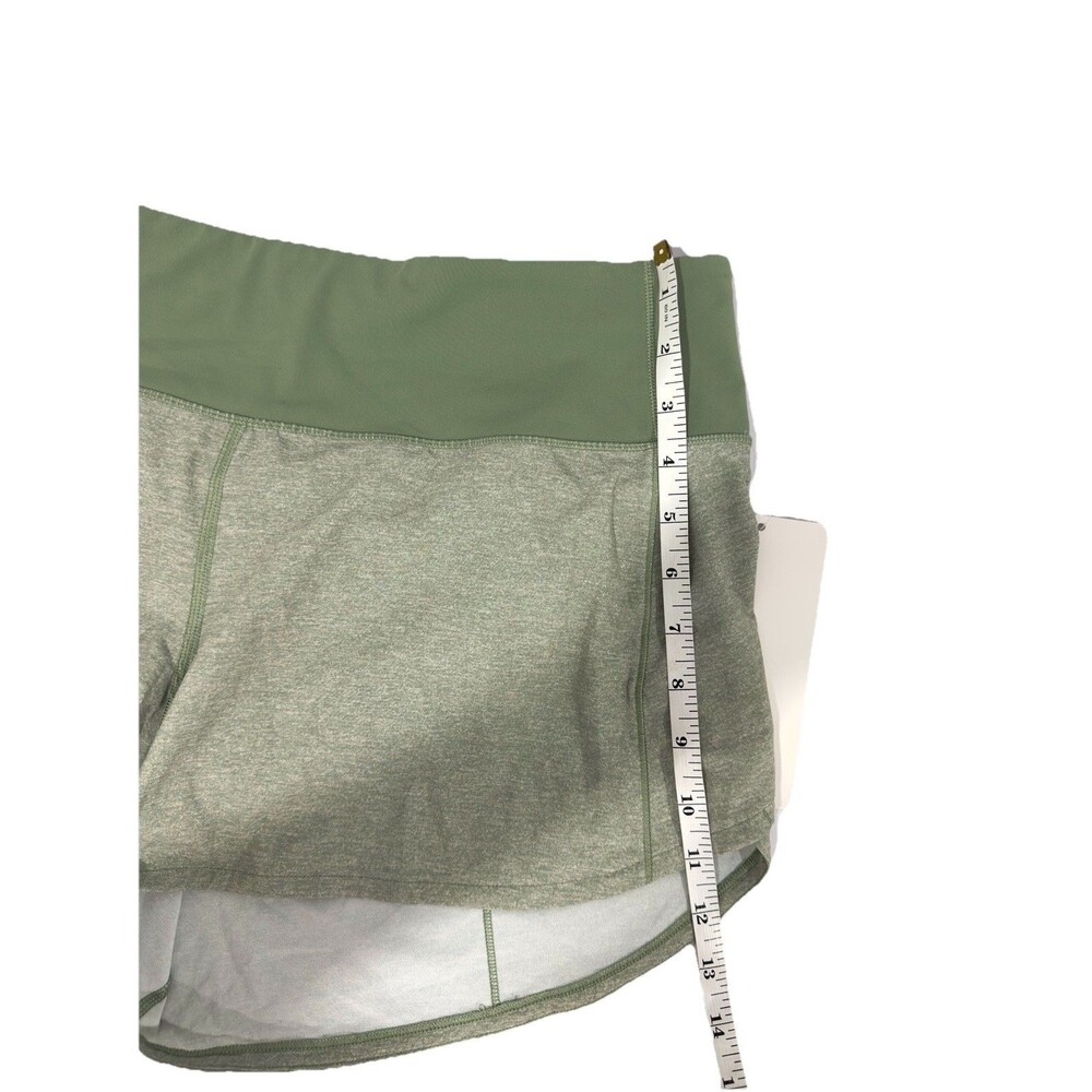 Lululemon Speed Up MR Short 4” Lined Heather Lux Multi Green 10 Tall Running NWT - Picture 11 of 12